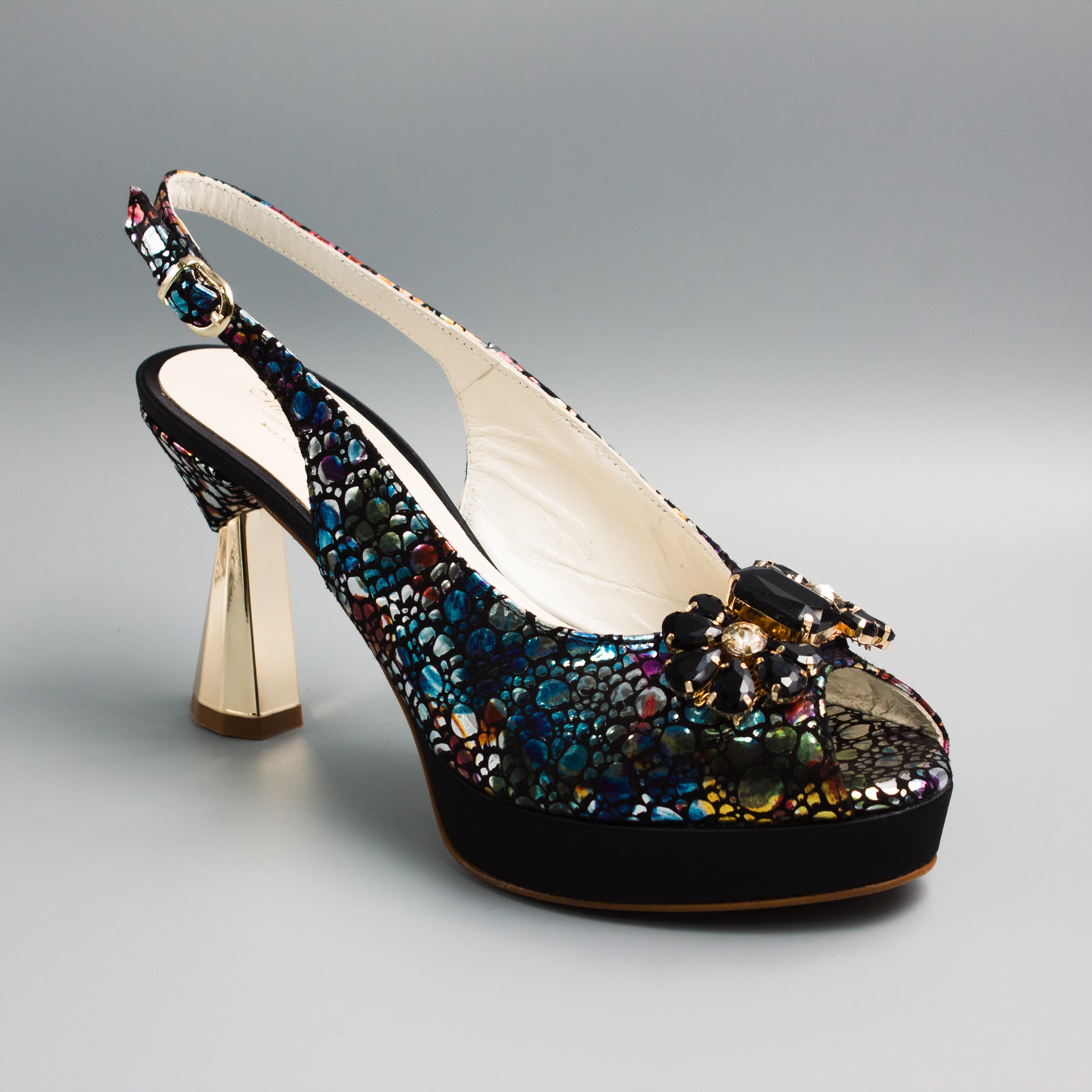 Midnight Multi Regal Crystal Wedge Set