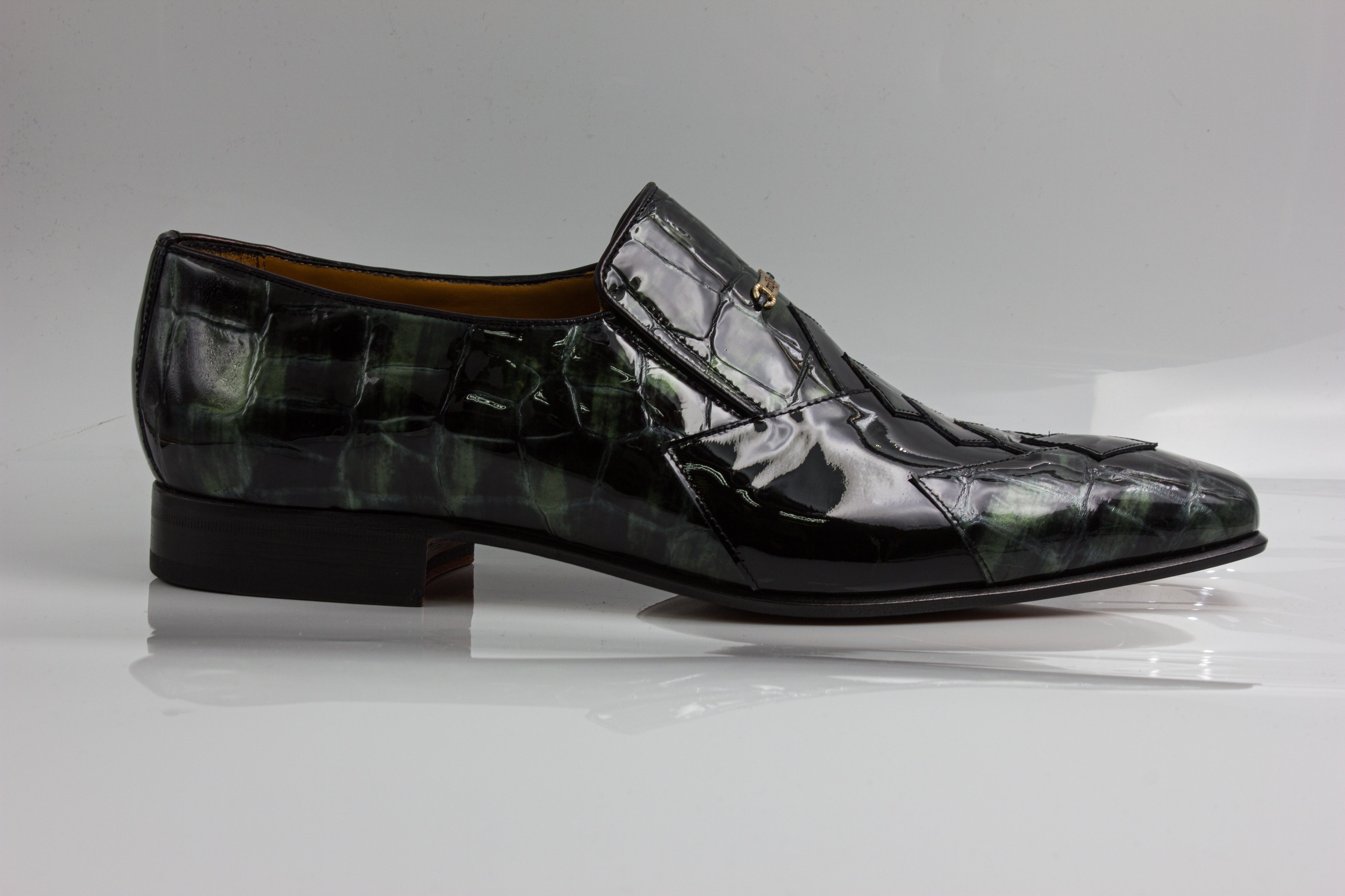 Green/Black Patent Croc