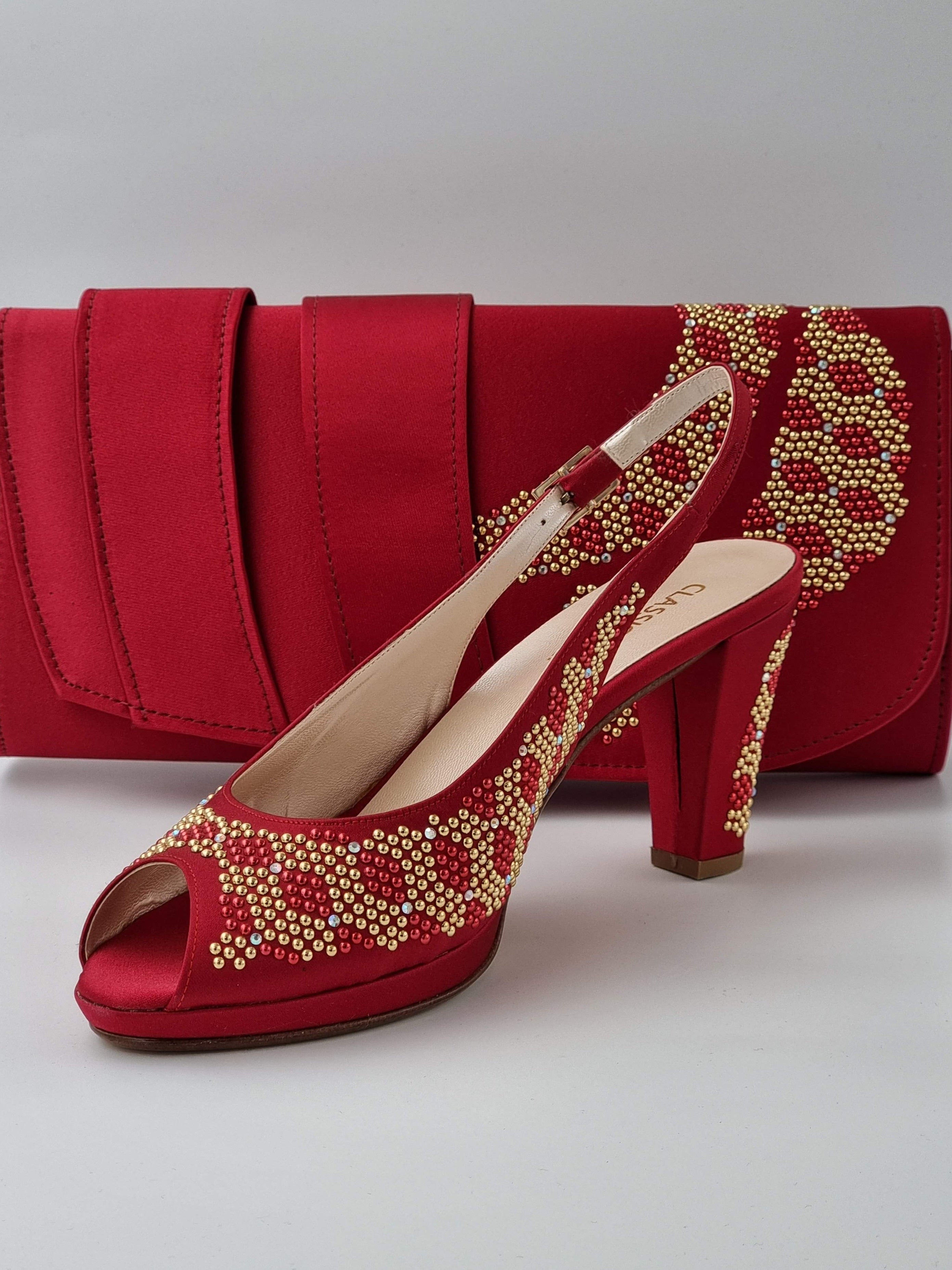 Wine Gold Studded Stone - Classic Shoes London