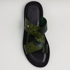 Green/Dark Green Ostrich Twist Slide