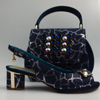 Navy/Silver Crackle Set