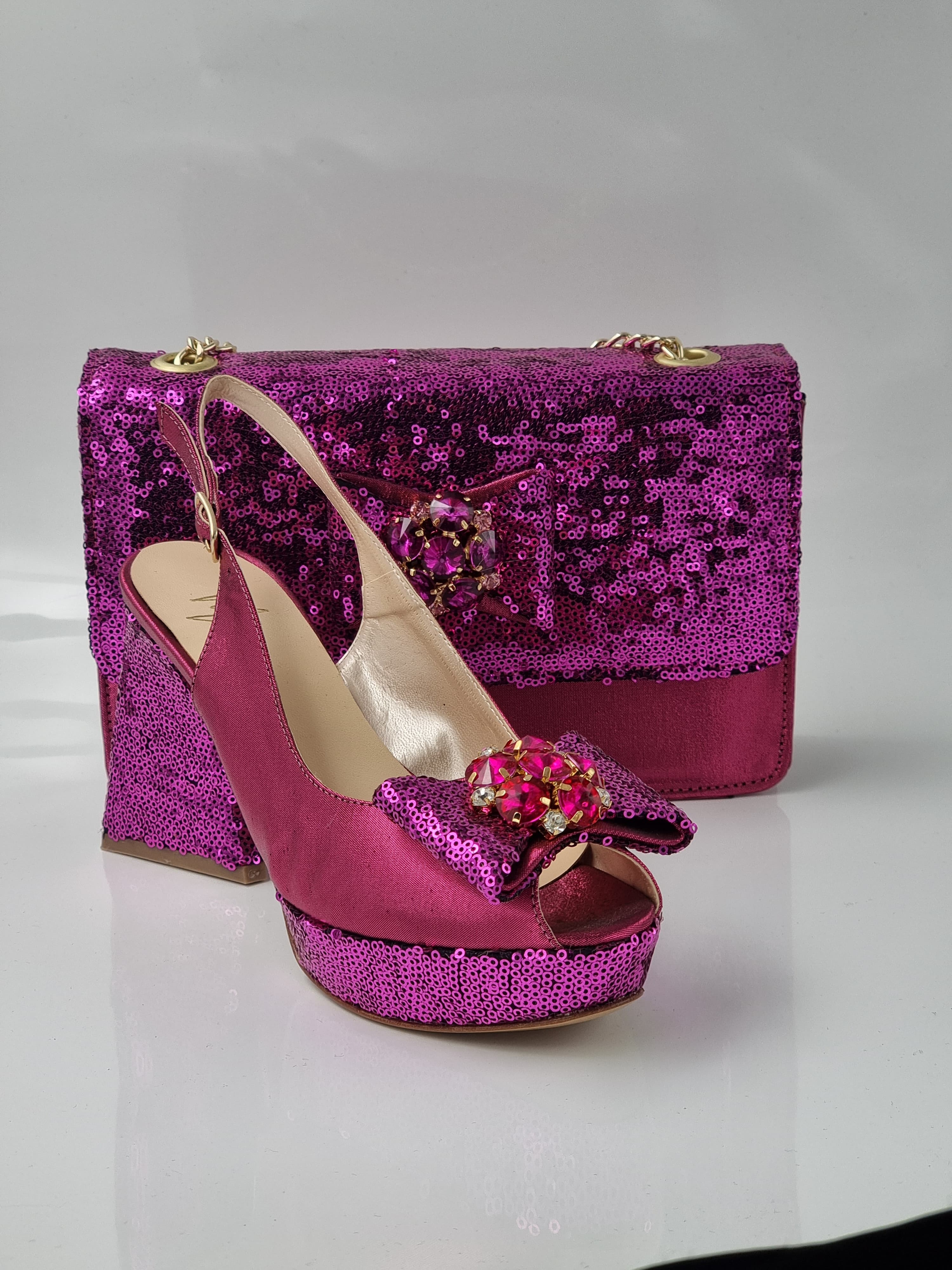 Magenta Sequined Set