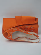 Orange Stone Diamond Set - Italian Shoe and Bag Set - Classic Shoes London