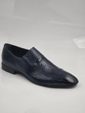 Patent Blue Textured Shoes - Italian Men's Shoes - Classic Shoes London
