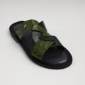 Green/Dark Green Ostrich Twist Slide