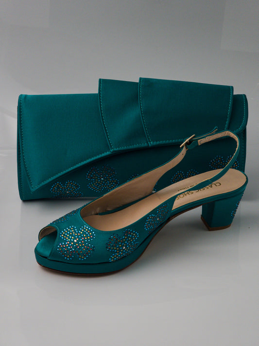 Teal 'Flora' Low Set