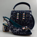 Navy/Silver Crackle Set