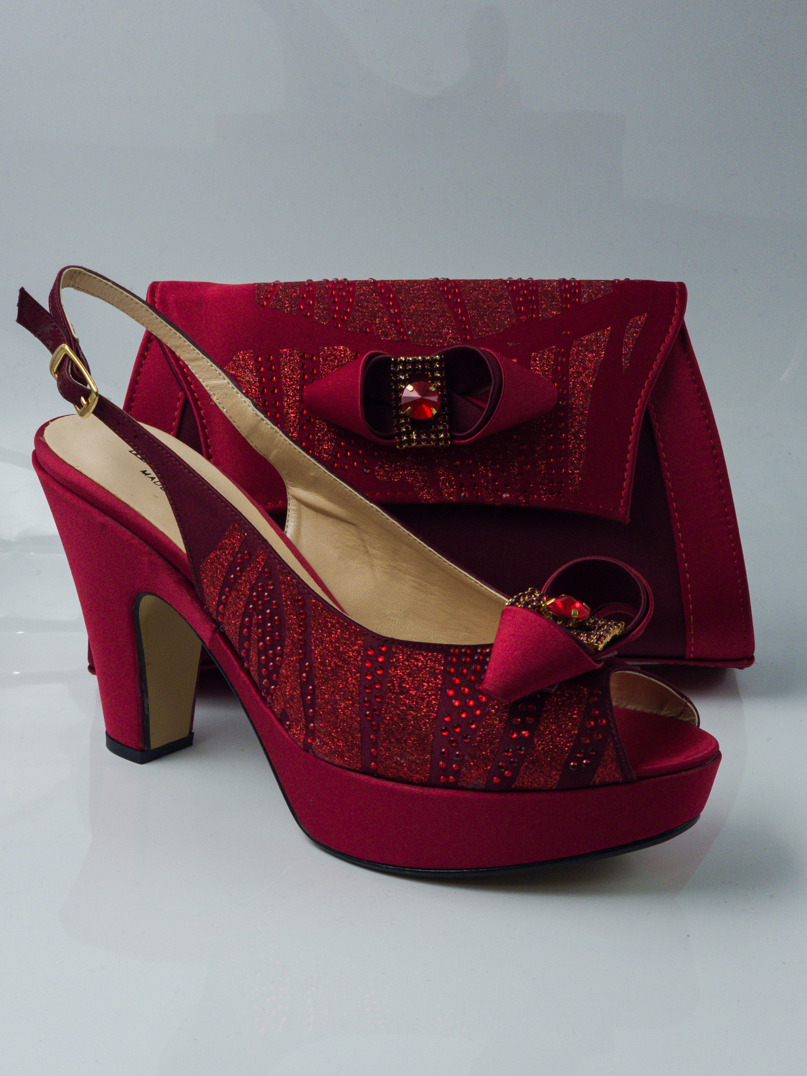 Burgundy/Wine Glittered Set