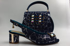 Navy/Silver Crackle Set