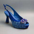 Cobalt Blue Zebra-Wave Sapphire Set