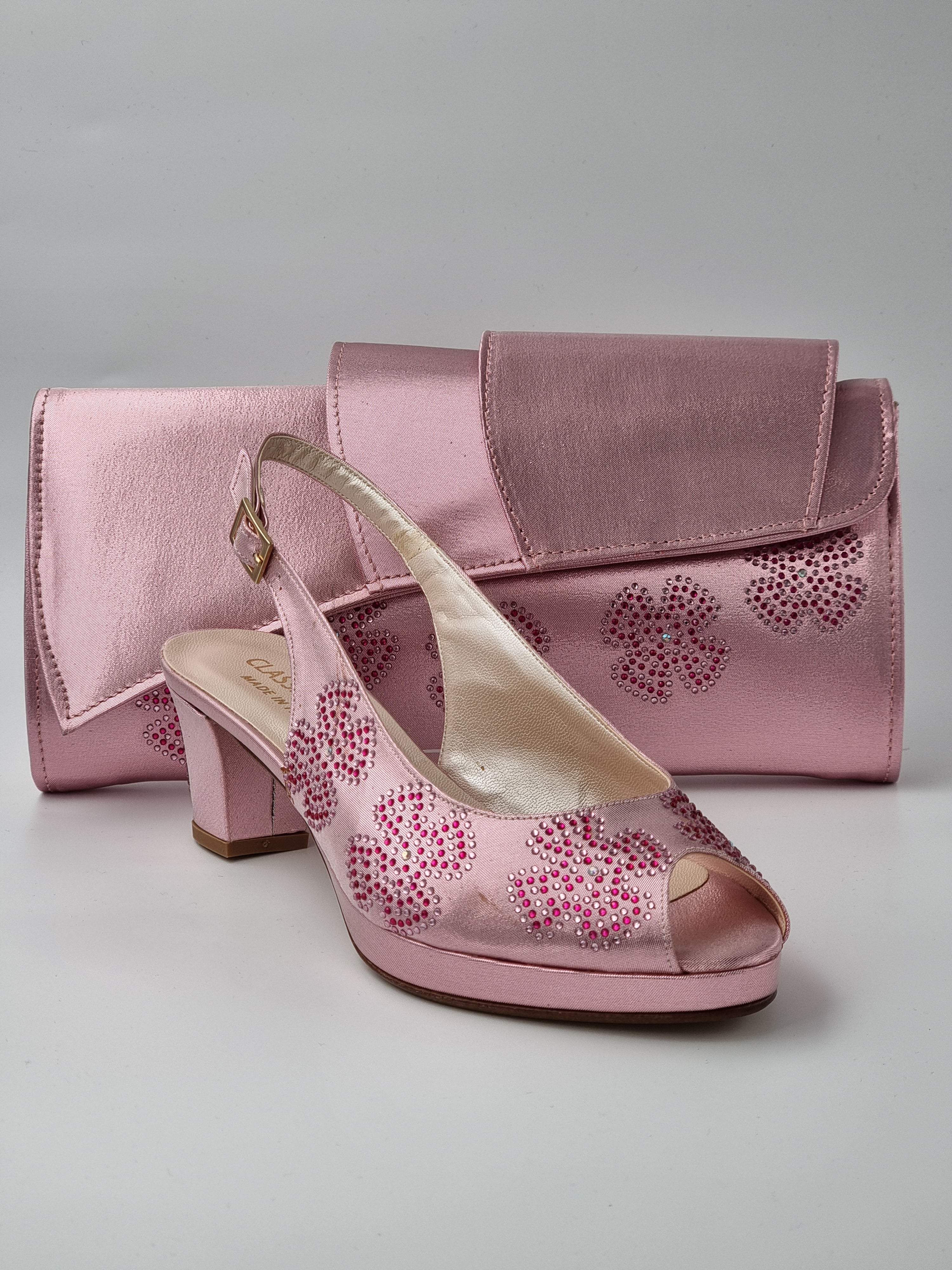 Metallic Baby Pink 'Flora' Low - Classic Shoes London