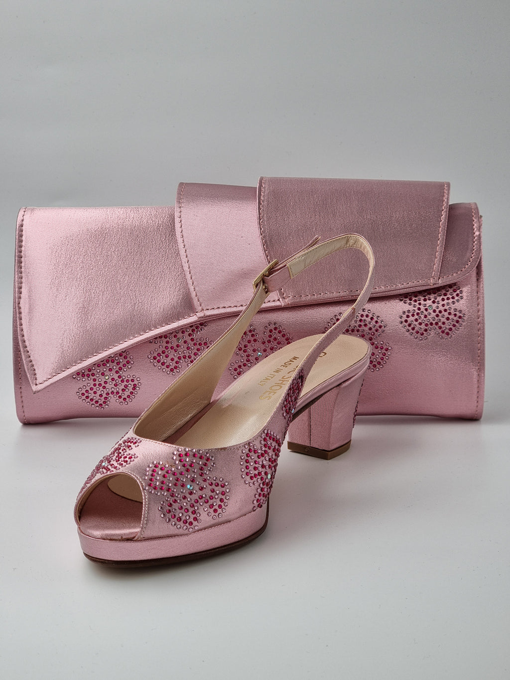 Metallic Baby Pink 'Flora' Low - Classic Shoes London