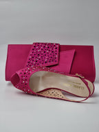 Fuchsia Pink Laser Cut High Heels - Italian Women's Heels - Classic Shoes London