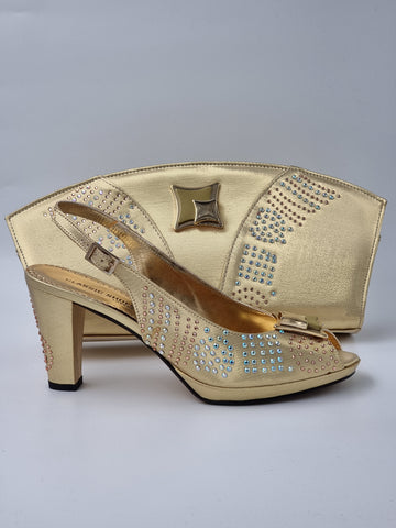 Gold Square Ornament Medium Set - Classic Shoes London