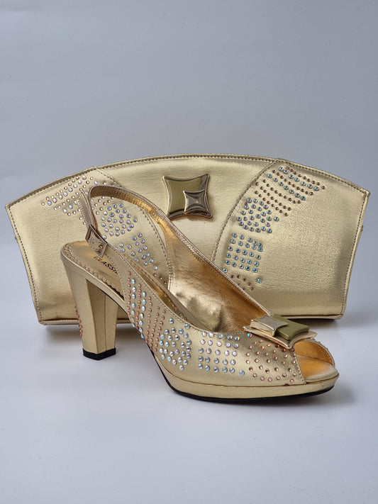 Gold Square Ornament Medium Set - Classic Shoes London