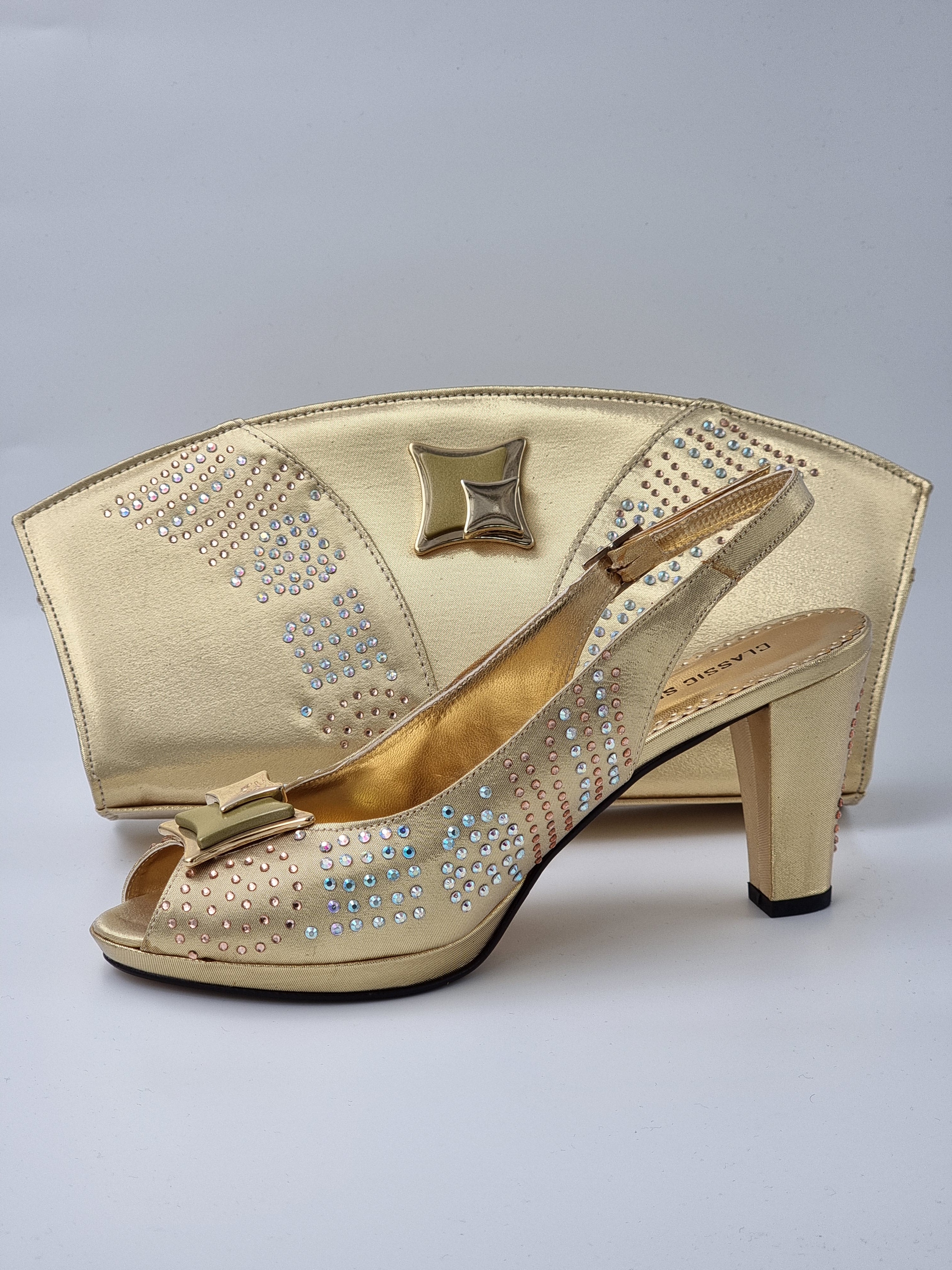 Gold Square Ornament Medium Set - Classic Shoes London