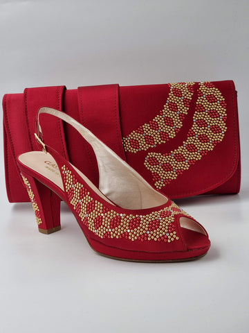 Wine Gold Studded Stone - Classic Shoes London