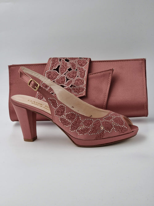 Onion Pink Floral Design - Classic Shoes London