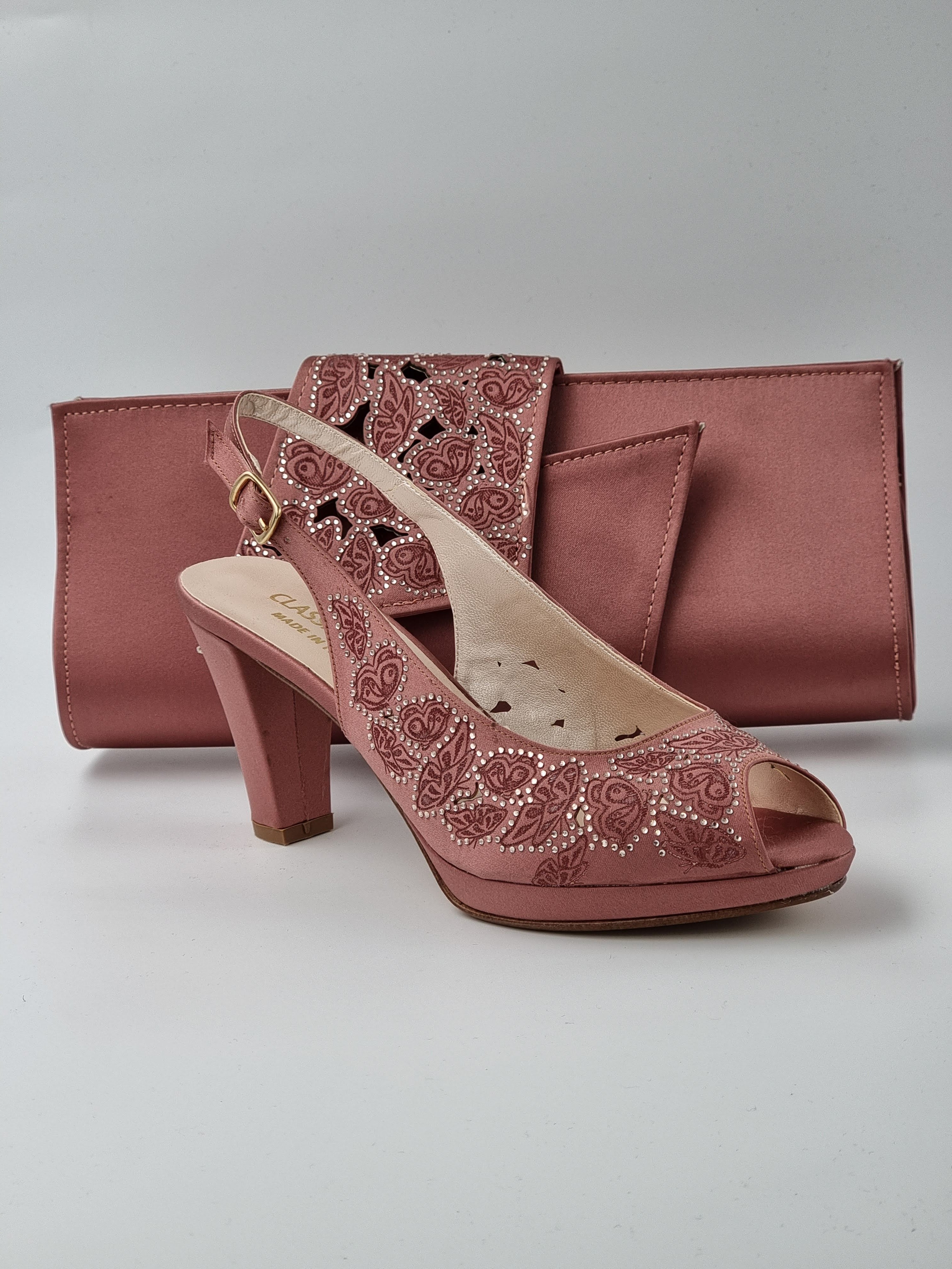 Onion Pink Floral Design - Classic Shoes London