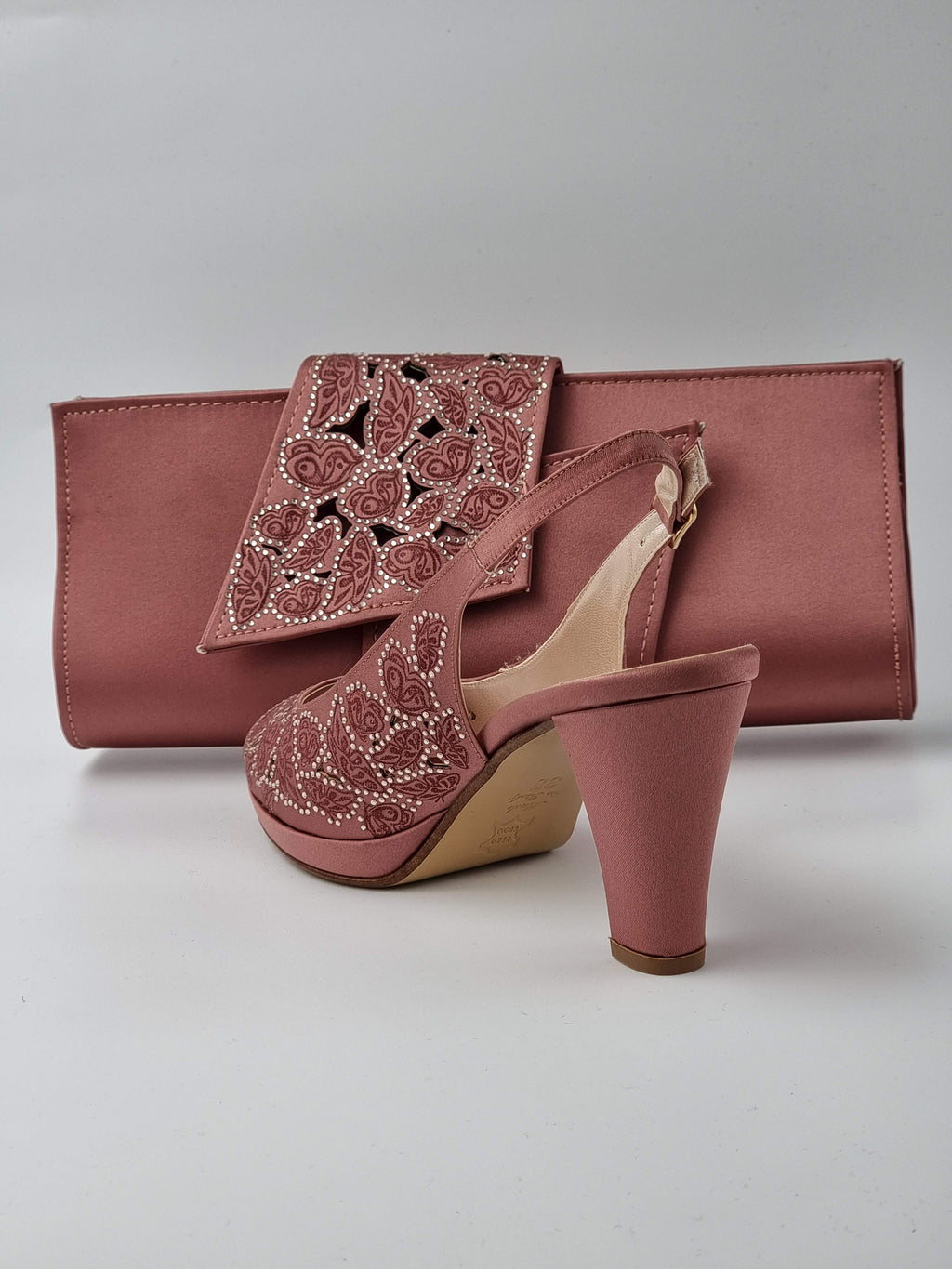 Onion Pink Floral Design - Classic Shoes London