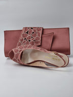 Onion Pink Floral Design Heels - Italian Women's Heels - Classic Shoes London