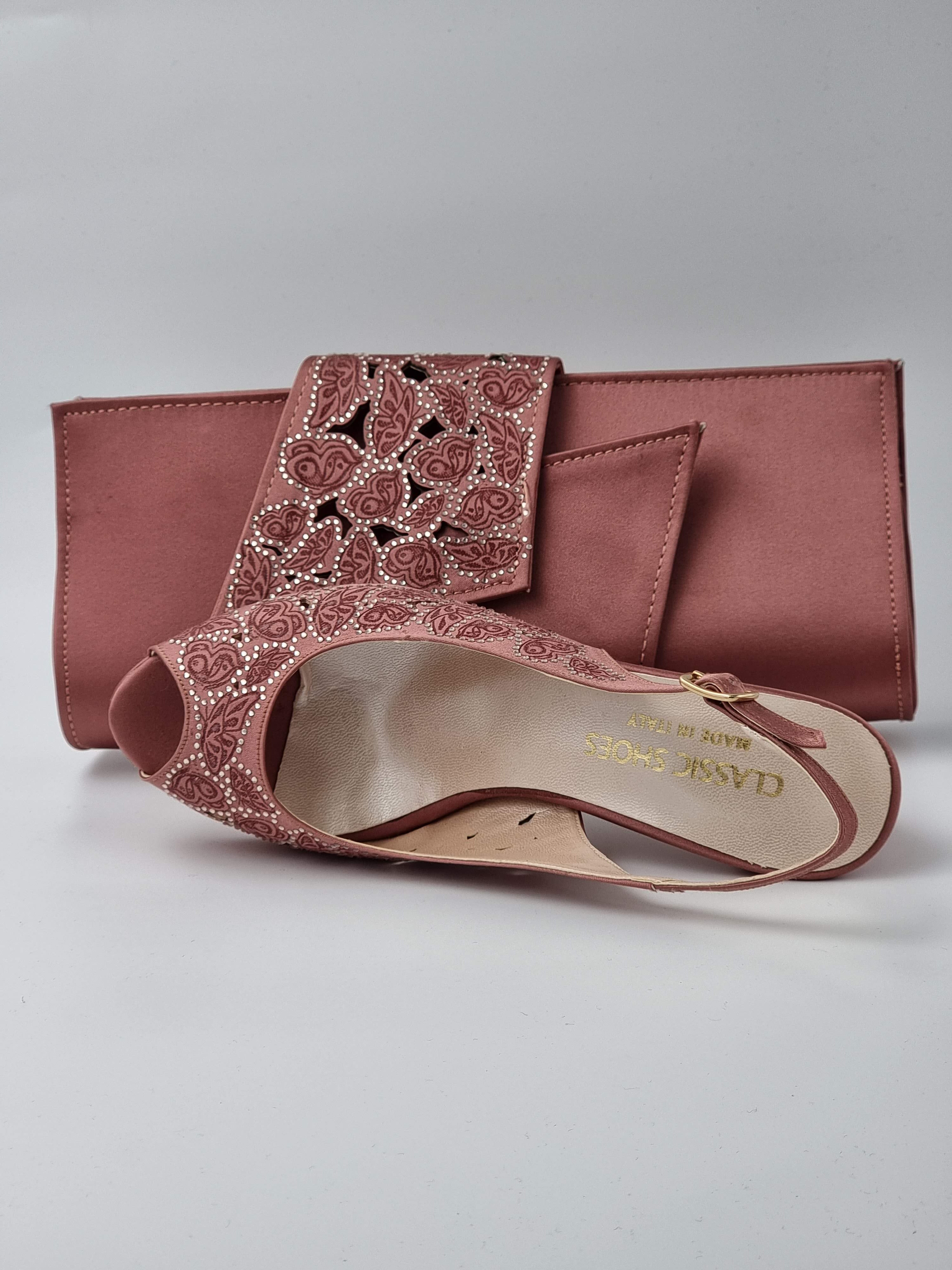 Onion Pink Floral Design - Classic Shoes London