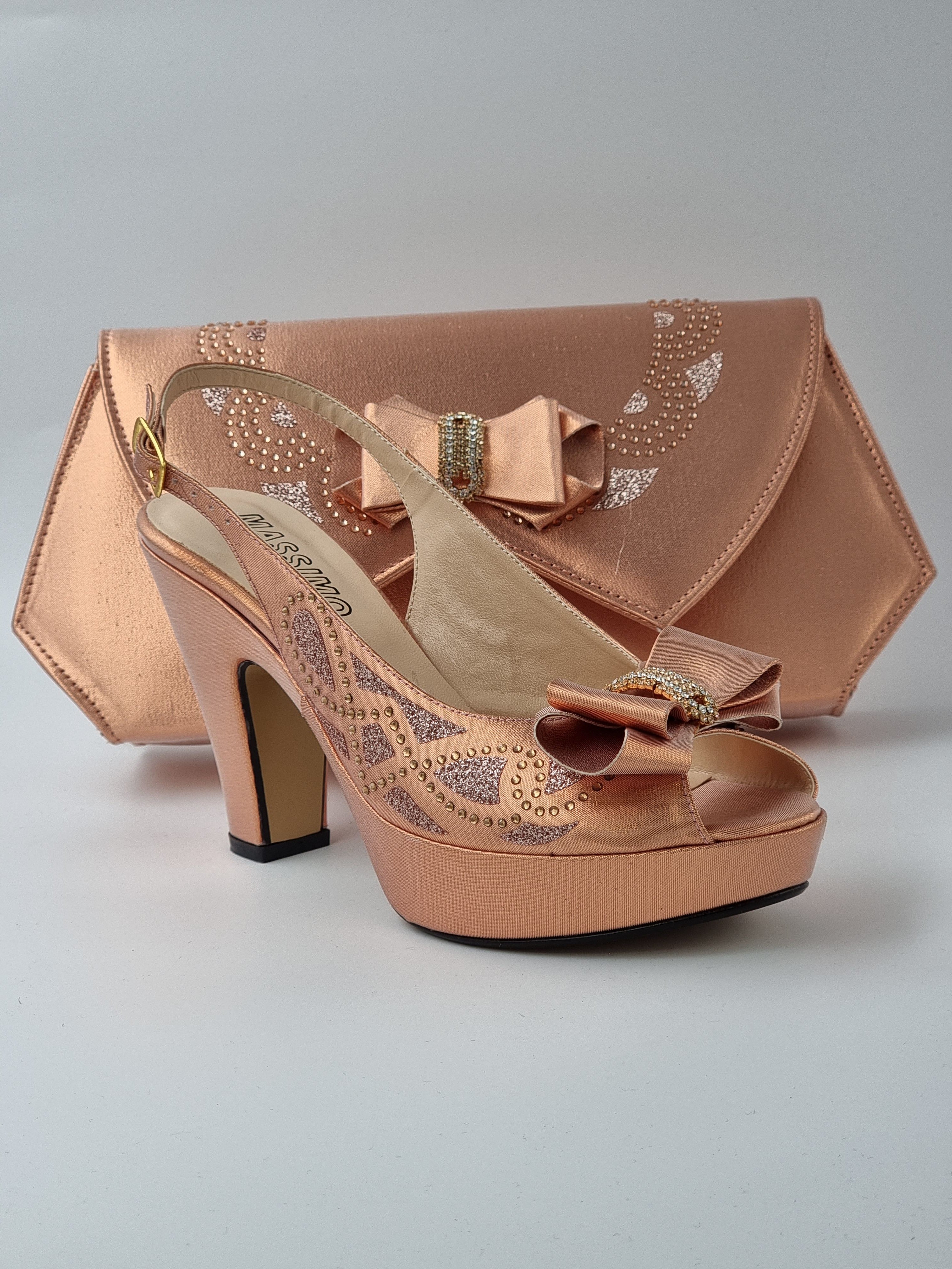 Rose Gold Double Platform - Classic Shoes London