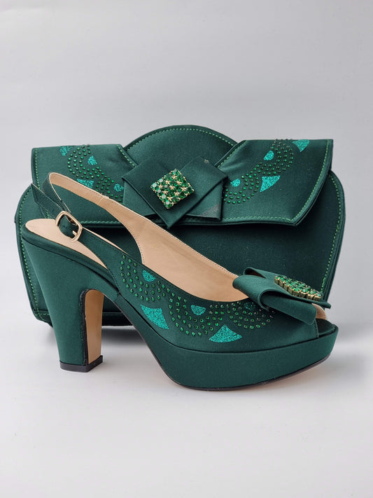 Emerald Green Double Platform - Classic Shoes London