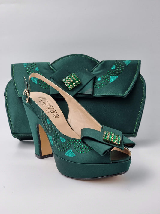 Emerald Green Double Platform - Classic Shoes London