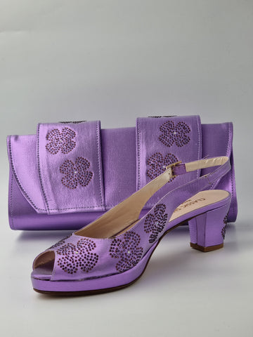 Lilac Stone Floral Low - Classic Shoes London