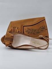 Bronze Low Heel Glitter - Classic Shoes London