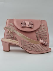 Blush Pink Glitter Set - Classic Shoes London