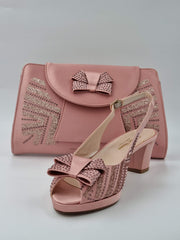 Blush Pink Glitter Set - Classic Shoes London