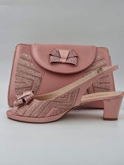 Blush Pink Glitter Set - Classic Shoes London