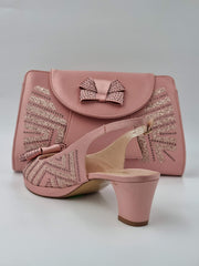 Blush Pink Glitter Set - Classic Shoes London