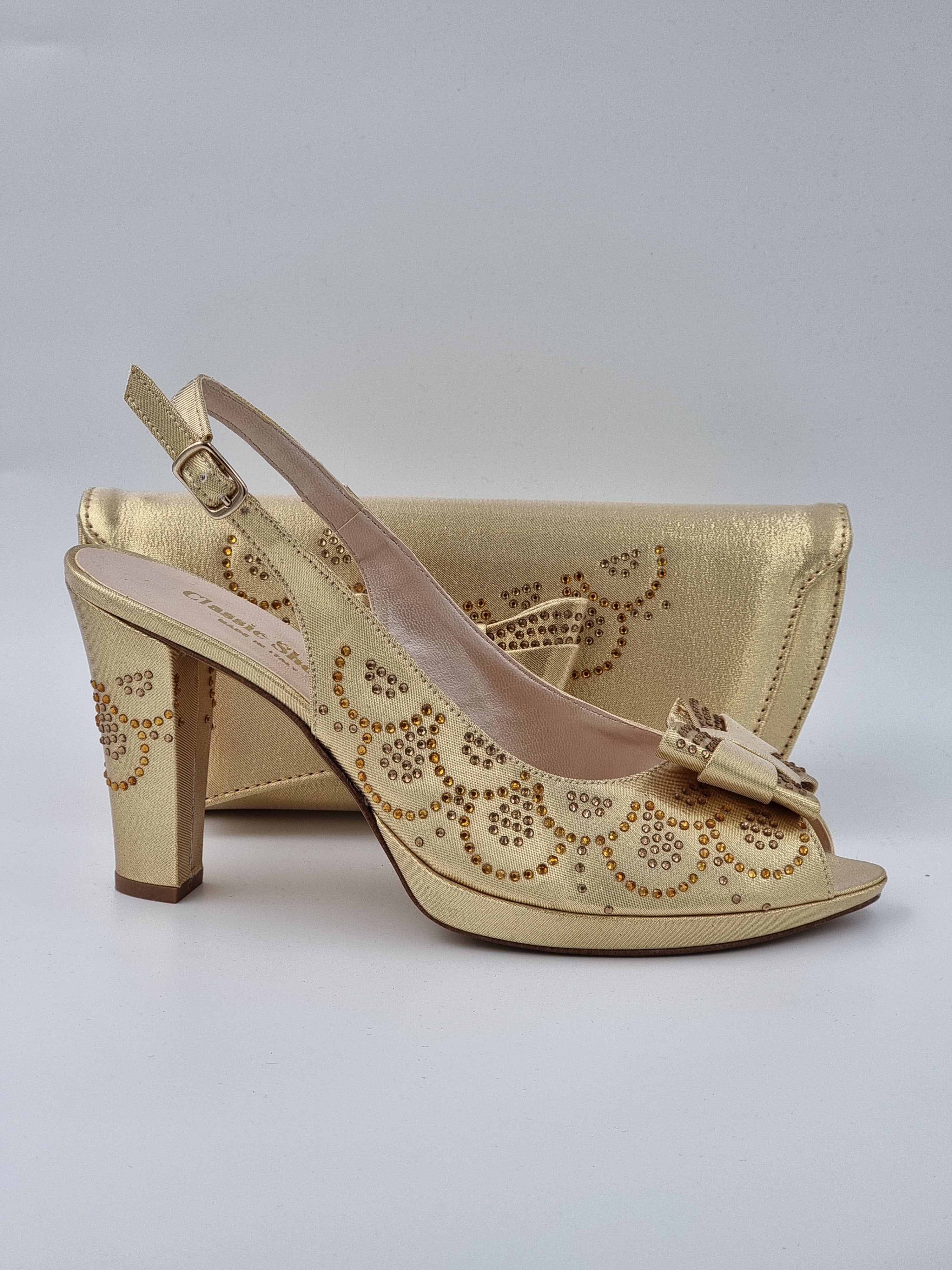 Gold Butterfly High - Classic Shoes London