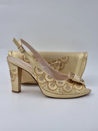 Gold Butterfly High Heels - Italian Women's Heels - Classic Shoes London