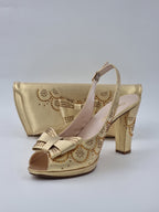 Gold Butterfly High Heels - Italian Women's Heels - Classic Shoes London