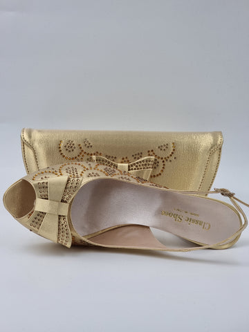 Gold Butterfly High - Classic Shoes London