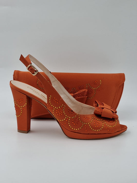 Burnt Orange Butterfly High - Classic Shoes London