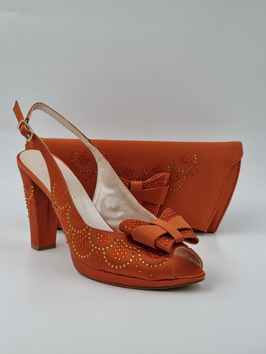 Burnt Orange Butterfly High - Classic Shoes London