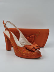 Burnt Orange Butterfly High - Classic Shoes London