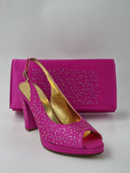 Fuchsia Pink High Heels - Italian Women's Heels - Classic Shoes London