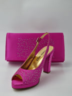 Fuchsia Pink High Heels - Italian Women's Heels - Classic Shoes London