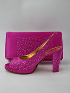 Fuchsia Pink High Heels - Italian Women's Heels - Classic Shoes London