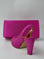 Fuchsia Pink High Heels - Italian Women's Heels - Classic Shoes London