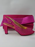 Fuchsia Pink Laser High Heels - Italian Women's Heels - Classic Shoes London