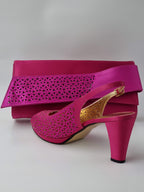 Fuchsia Pink Laser High Heels - Italian Women's Heels - Classic Shoes London