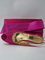 Fuchsia Pink Laser High Heels - Italian Women's Heels - Classic Shoes London