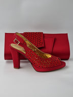 Red Laser Set - Italian Shoe and Bag Set - Classic Shoes London